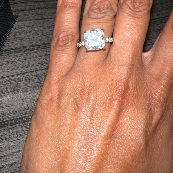 5 Carat Cushion Created Diamond 925 Sterling Silver - Picture 5 of 11